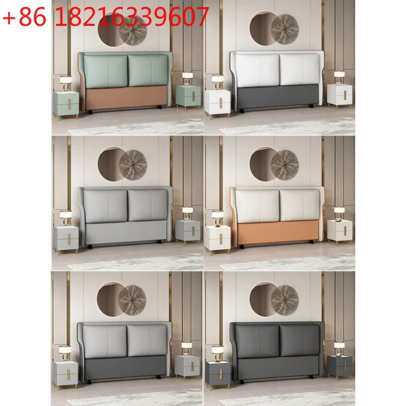 TAO Simple modern solid wood floor technology cloth backrest Nordic bedside