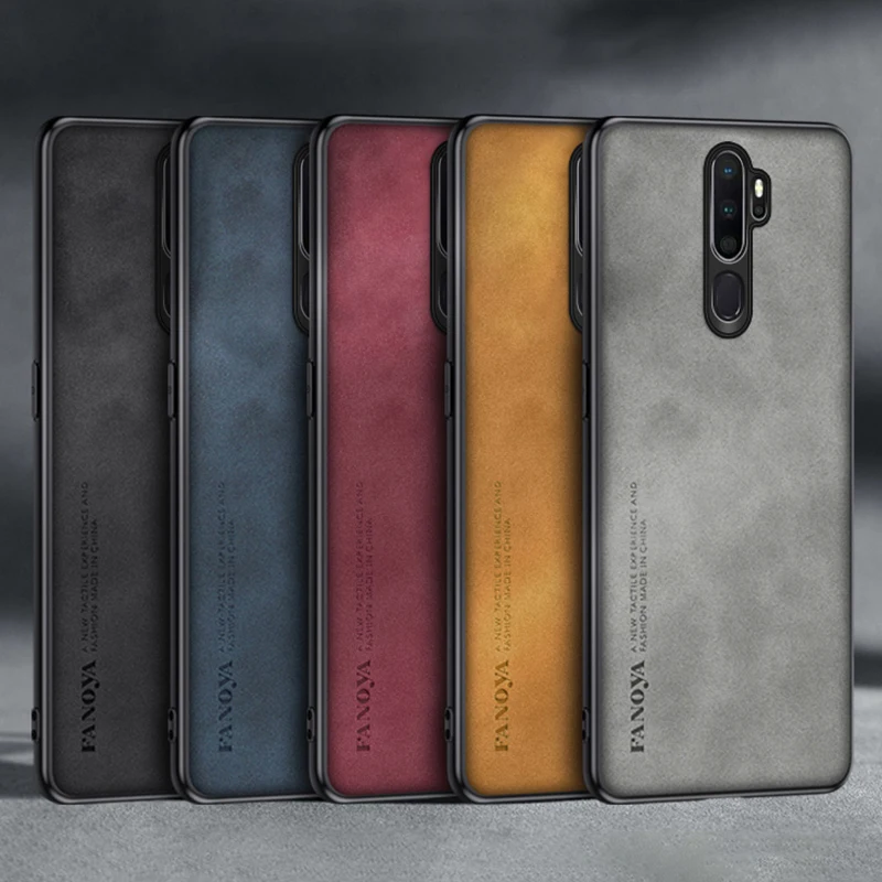Luxury PU Leather Case For OPPO A5 A9 2020 Cover Business Matte Silicone Protection Phone Case For OPPO A5 2020 A11 A11X Coque