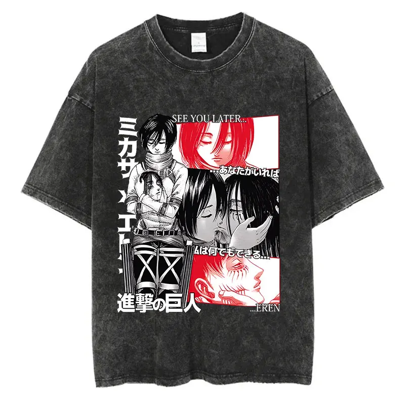 Harajuku Streetwear Men Oversize T-Shirt Japanese Anime Graphic Vintage Tshirt Summer Short Sleeve Cotton Loose Tops Tees