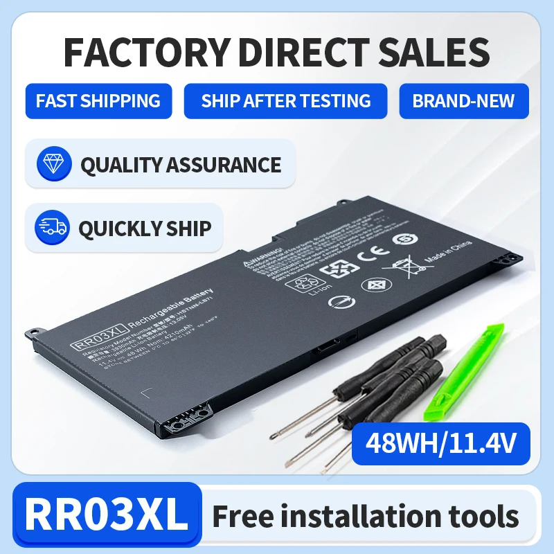 

SOMI RR03XL Battery For HP ProBook 430 440 450 455 470 G4 G5 Series HSTNN-PB6W HSTNN-UB7C HSTNN-LB71 851477-832 11.4V 48WH