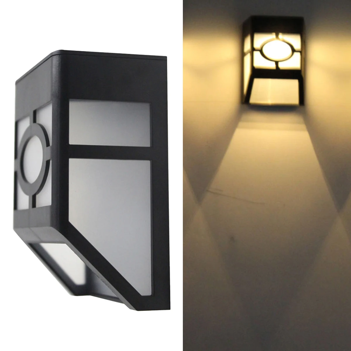 4 Pcs Retro LED Wall Lights Solar Outdoor outside Lamps for Vintage Waterproof Garden