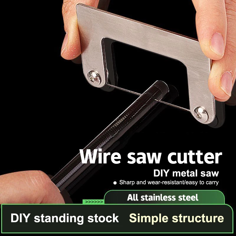 SXH Stainless Steel Pocket Wire Saws Hand-Drawn Mini Saws For Camping Survival DIY Projects Woodworking Camping Essentials