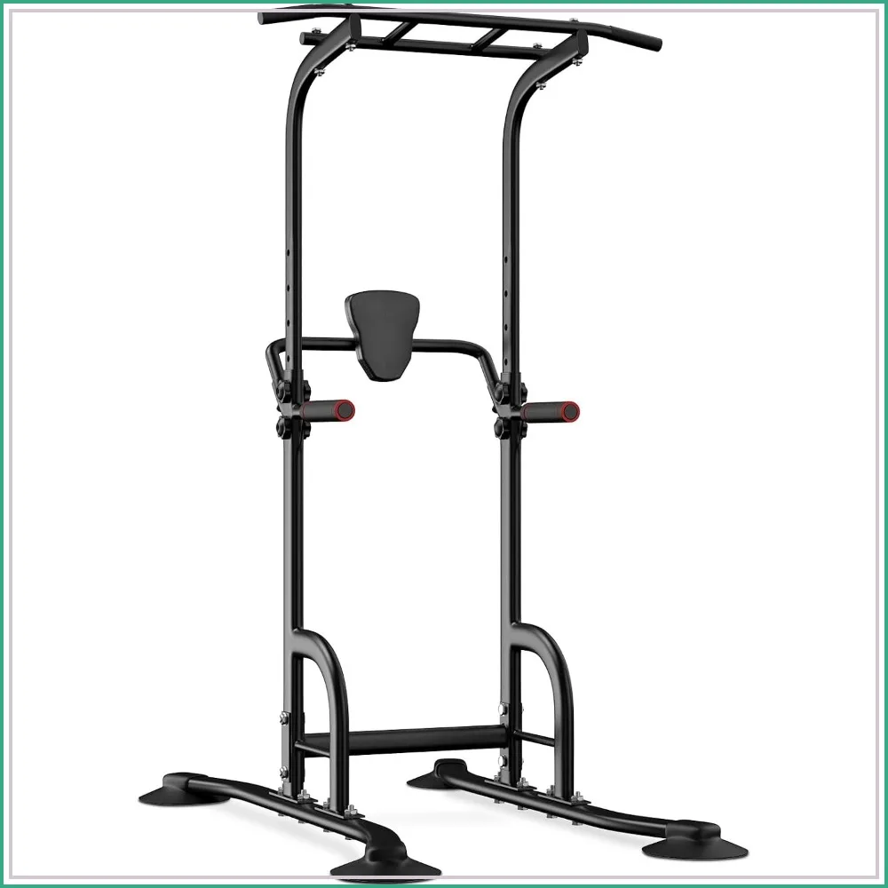 Power Tower Pull Up Bar Dip Station Home Gym Strength Training Workout Equipment