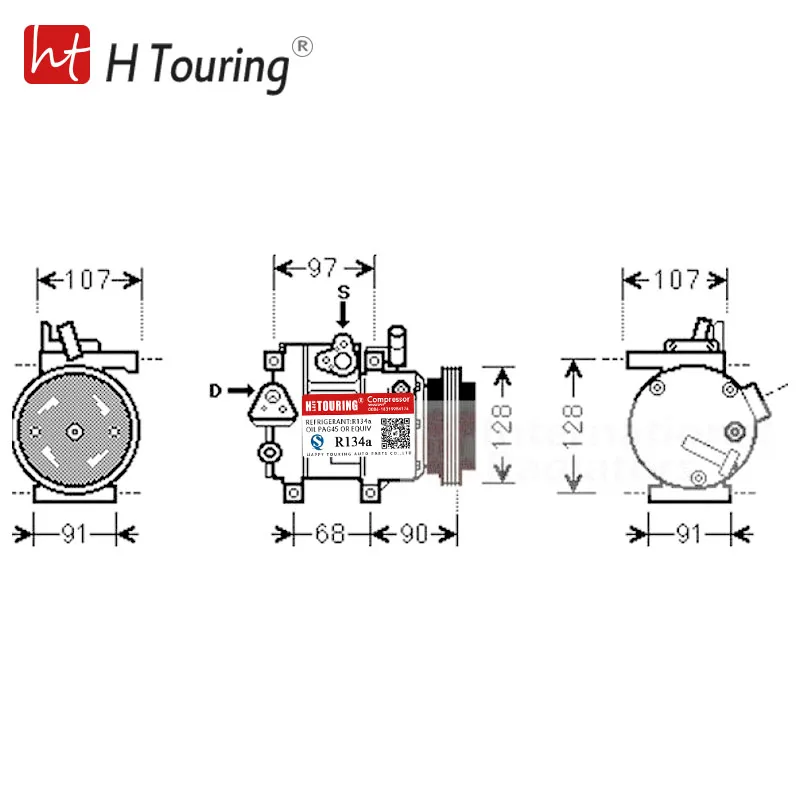 Compressore aria condizionata AC per Hyundai I30 2ltr G4GC 2007 2008 2009 2010 2011 2012 97701-2H100 97701-2H140 977012 H100 977012 H140