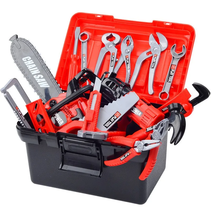 Maintenance Tools Engineer Simulation Children's ToolboX Pretend Toy Electric Drill Screwdriver Tool Kit Play Box Set For Kids