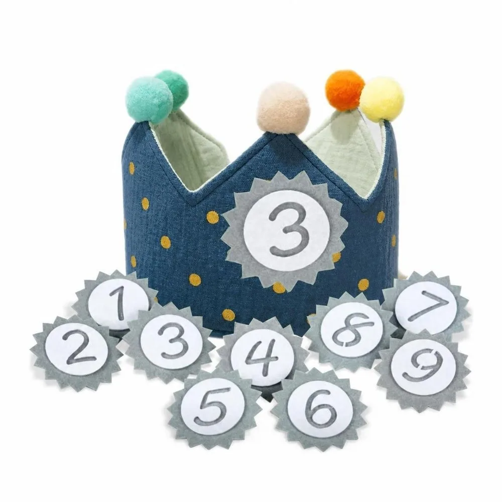 Multicolor Birthday Crown Hat 1-9 Replacement Number Birthday Party Crown Adjustable Fit Photo Props Event Party Crown