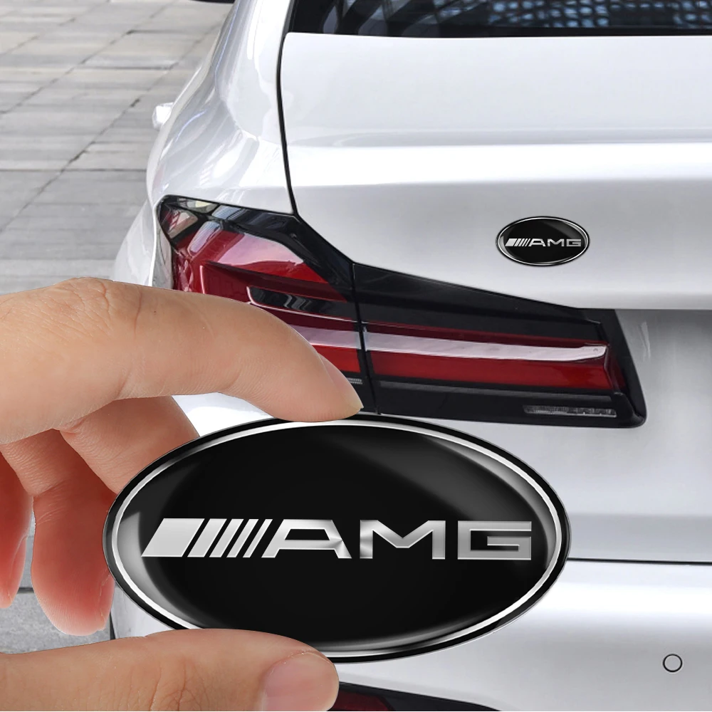 3D auto alluminio metallo Logo Badge corpo parafango tronco decorazione adesivi per Mercedes Benz W203 W204 W205 W211 W212 AMG GLB EQC