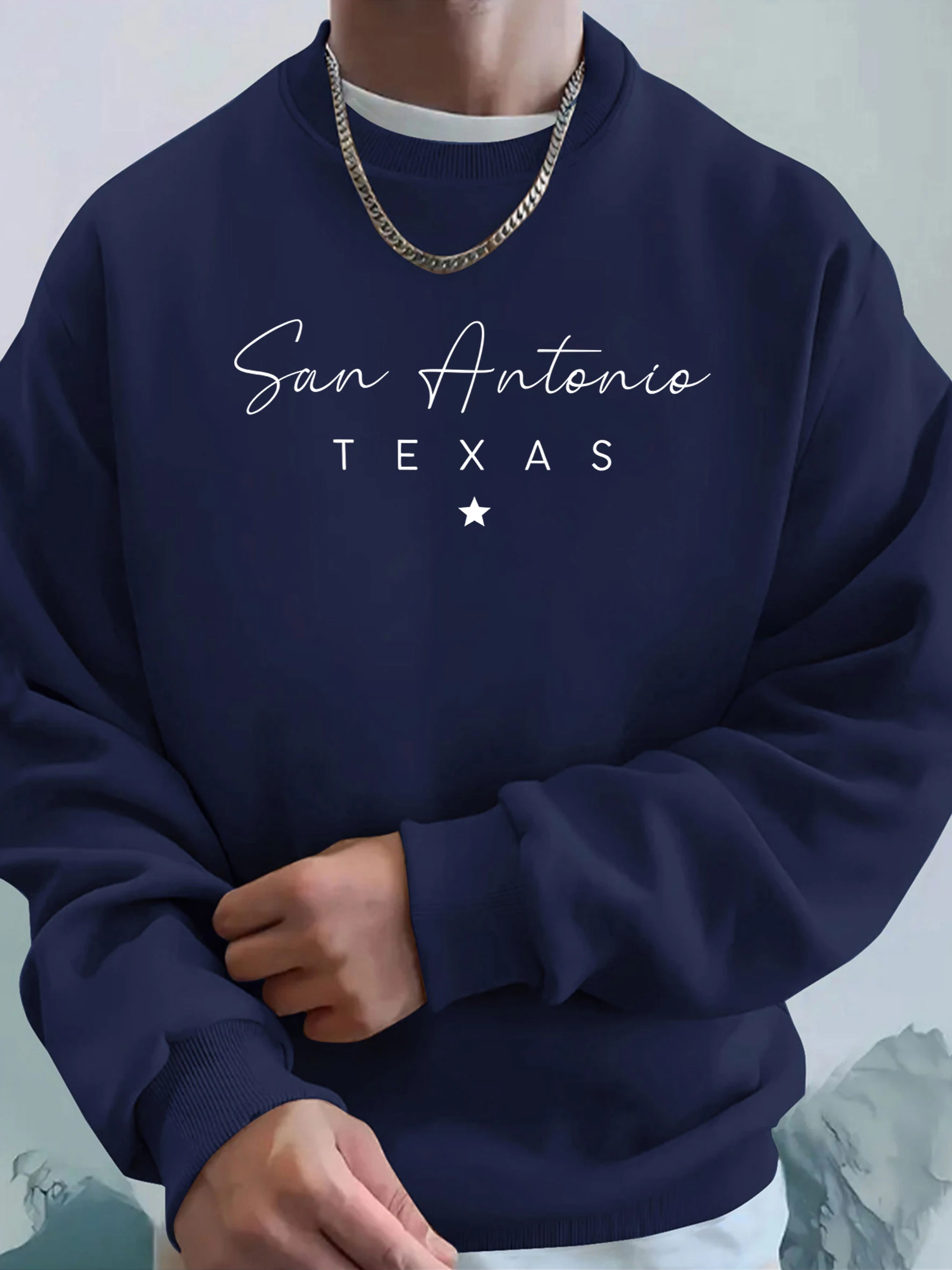 San Antonio Texas, estampado de letras creativas, camisetas informales básicas para hombres, Sudadera con capucha deportiva de moda, sudadera suave y cálida, ropa holgada de calle