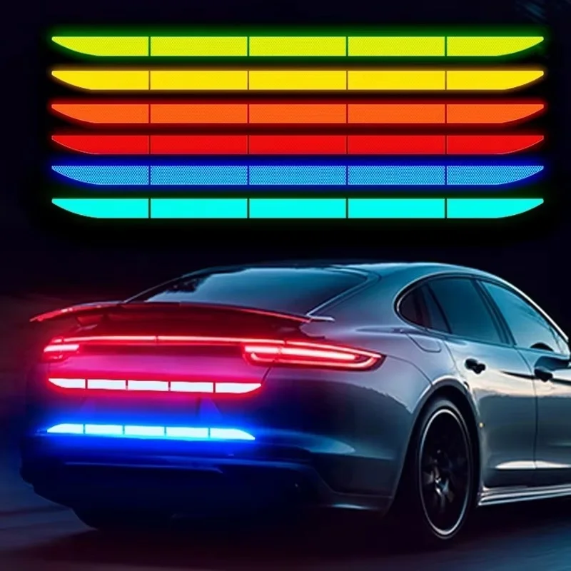 Car Sticker Reflective Warning Safety Tape Anti Collision Warning Reflective Safety Sticker For Automobile Trunk Car Accessories
