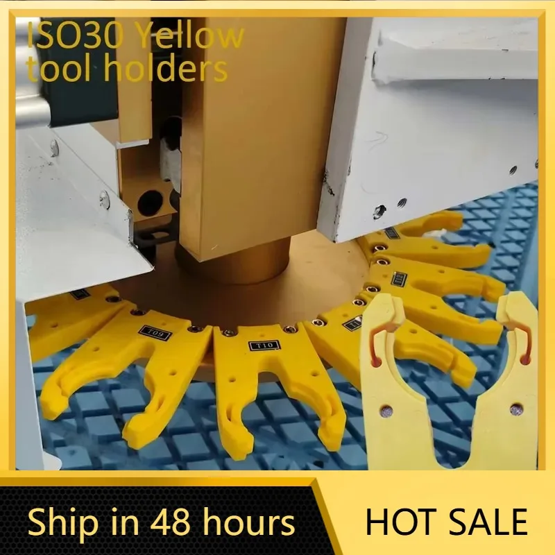 HSK63F BT30 ISO30 BT40 iso30 metal Automatic Tool Holder Fixture claw Automatic Tool Change Tool Holder Yellow and White