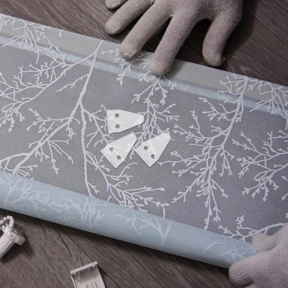 

12Pcs Transparent Curtain Hooks Hold Down Brackets Non Trace Wall Mounted Blind Support Bracket Window Treatment Accessories