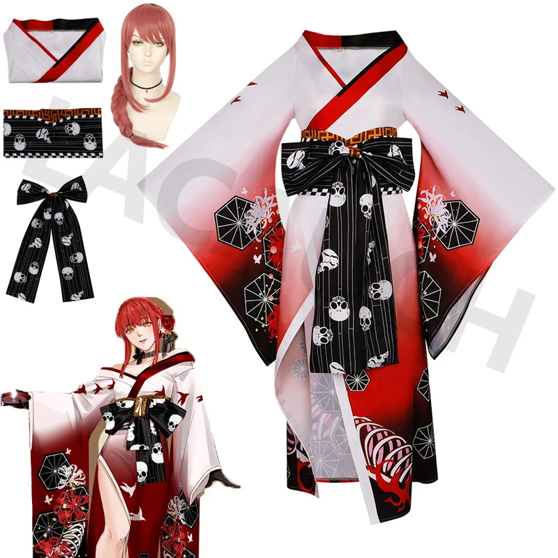 Anime Kettensäge Mann Makima Kospy Kos Tsume Hyakkiyakou Shutendoji Makima Kospy Japa Nese Kimono Haween Party C