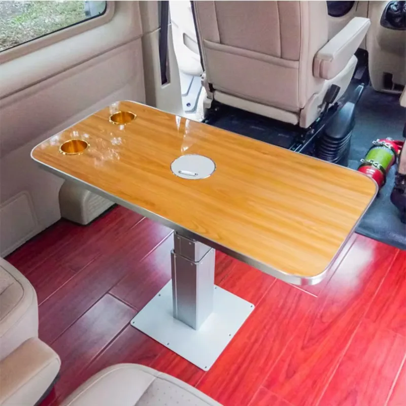 

AutoLiuma Auto Interior Accessories Multi-layer Wooden Table Rv Lifting Adjustable Table
