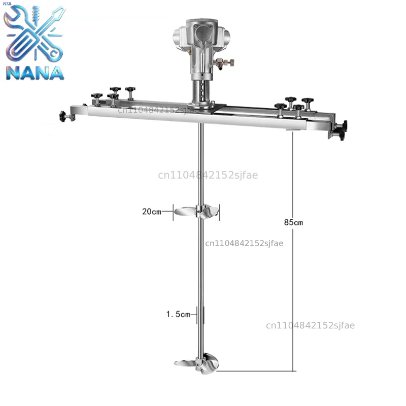 Pneumatic Agitator Mixer Machine for 200/400L Liter Tank 50-3200rpm Adjustable Speed Paint Mixer Lab Liquid Dispersing Stirrer