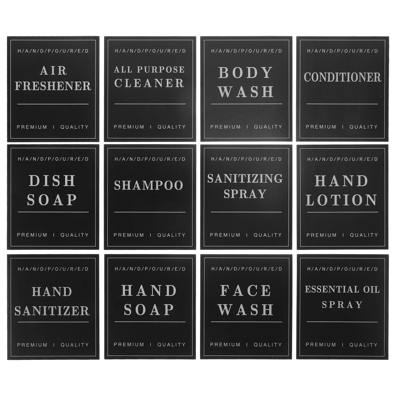 12 Pcs Conditioner Bathroom Storage Tags Labels Containers Handwashing Fluid Baby