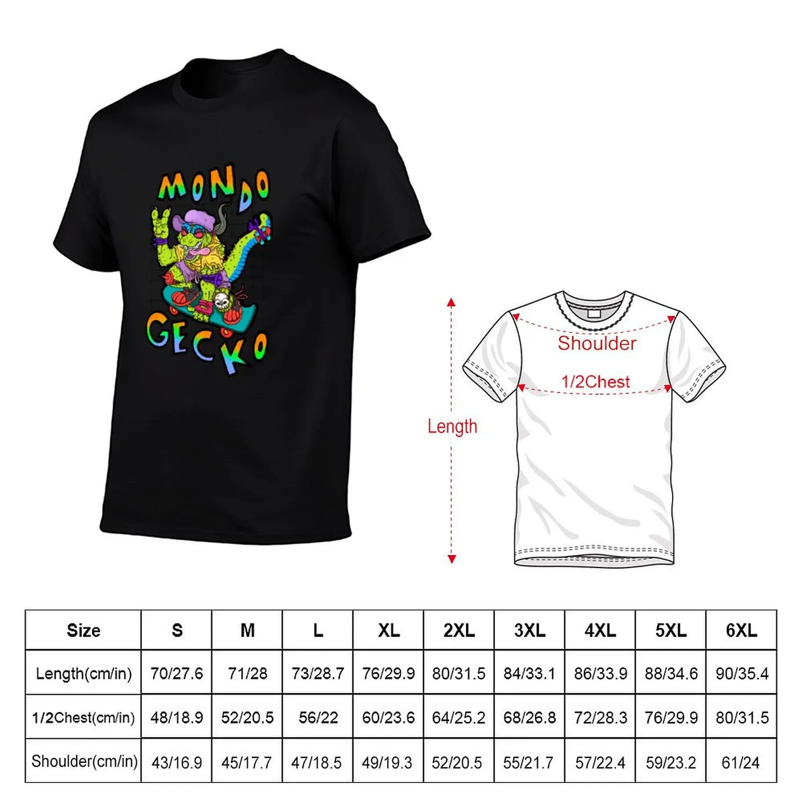 Mondo Gecko T-Shirt street wear graphic tee shirt vintage shirts graphic t shirt for men image 2