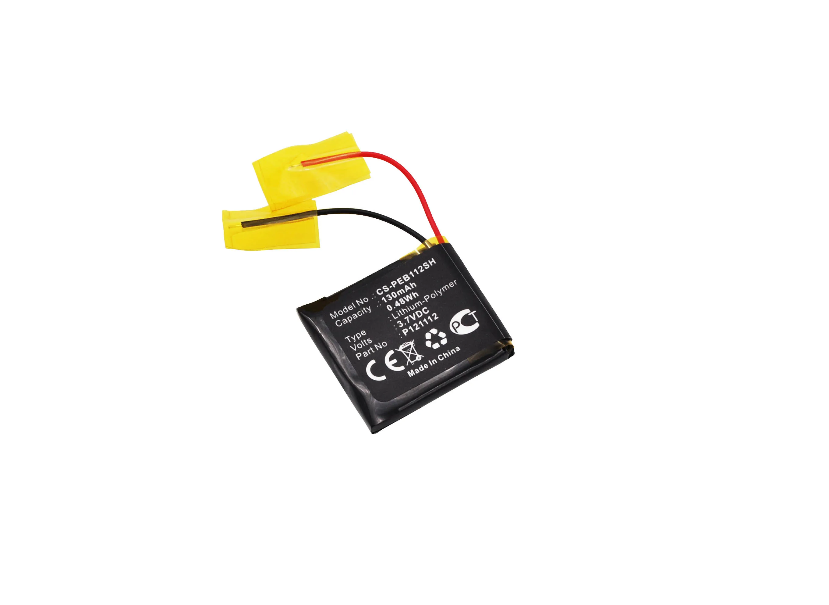CS Replacement Battery for Pebble E-Paper,Pebble Steel,Watch 2,401S PN:P121112 130mAh / 0.48Wh
