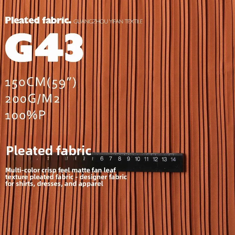 

Multicolored Pleating Fashion Fabric for Dress Set Design Clothing Curtain Decoration Cloth Diy By The Meter Sewing Material
