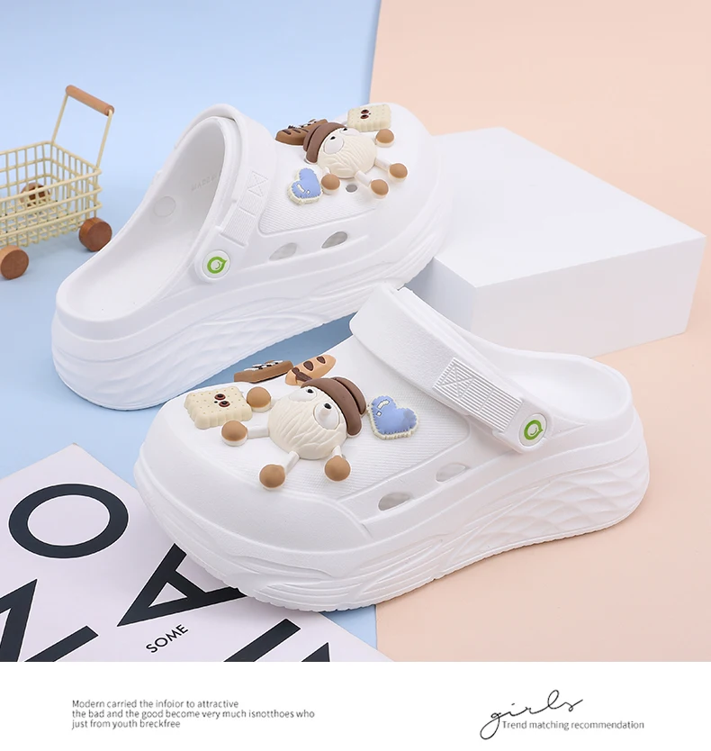 Platform Slippers Summer Women's Sandals 6cm  Ladies Outdoor Clogs Thick Street Beach Slides Girls Flip Flops Garden Shoes
