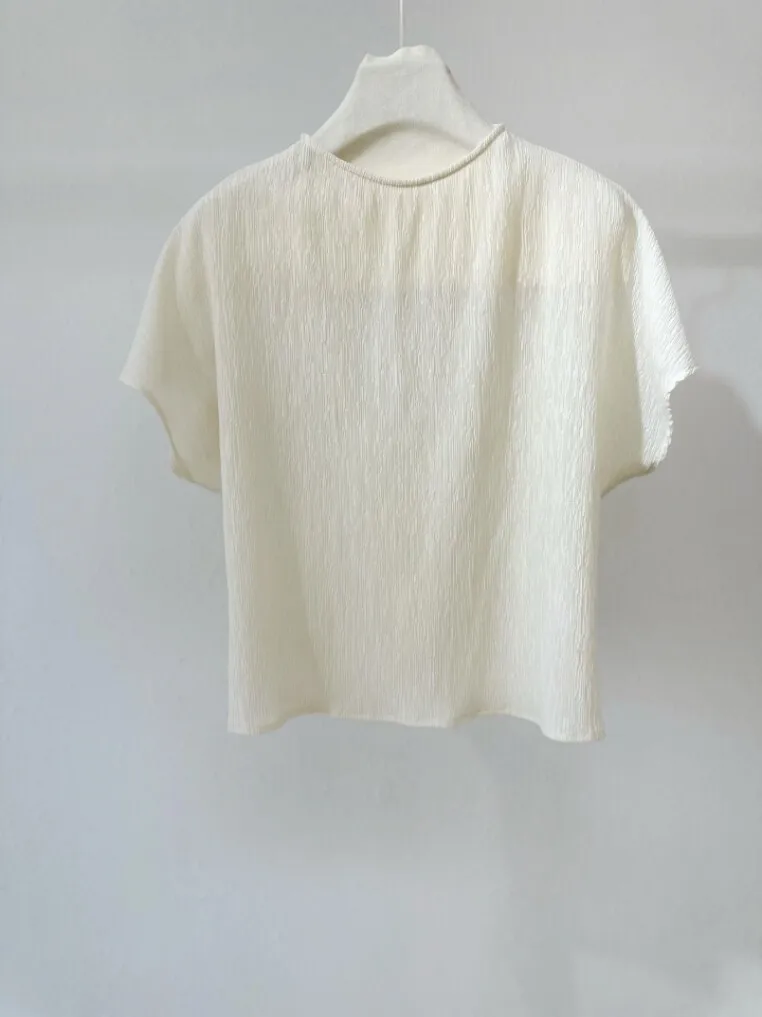 

Summer New Korean Style Casual Loose Fit round Neck Short Sleeve Comfortable Breathable Skin-friendly Women's Shirt
