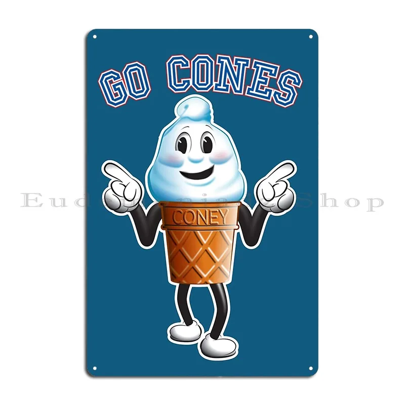 Coney Wallace University Mascot Metal Sign PaintingWall Mural Bar Pub Customize Tin Sign Poster