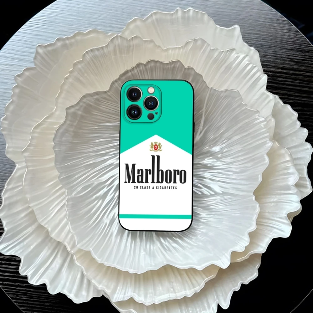 Cigarette-M-MarlboroeS Phone Case For IPhone 17 Air 16 15 14 12 13 11 Pro Max Mini X XR XS Max 7 8 Plus Black Silicon Cover #6