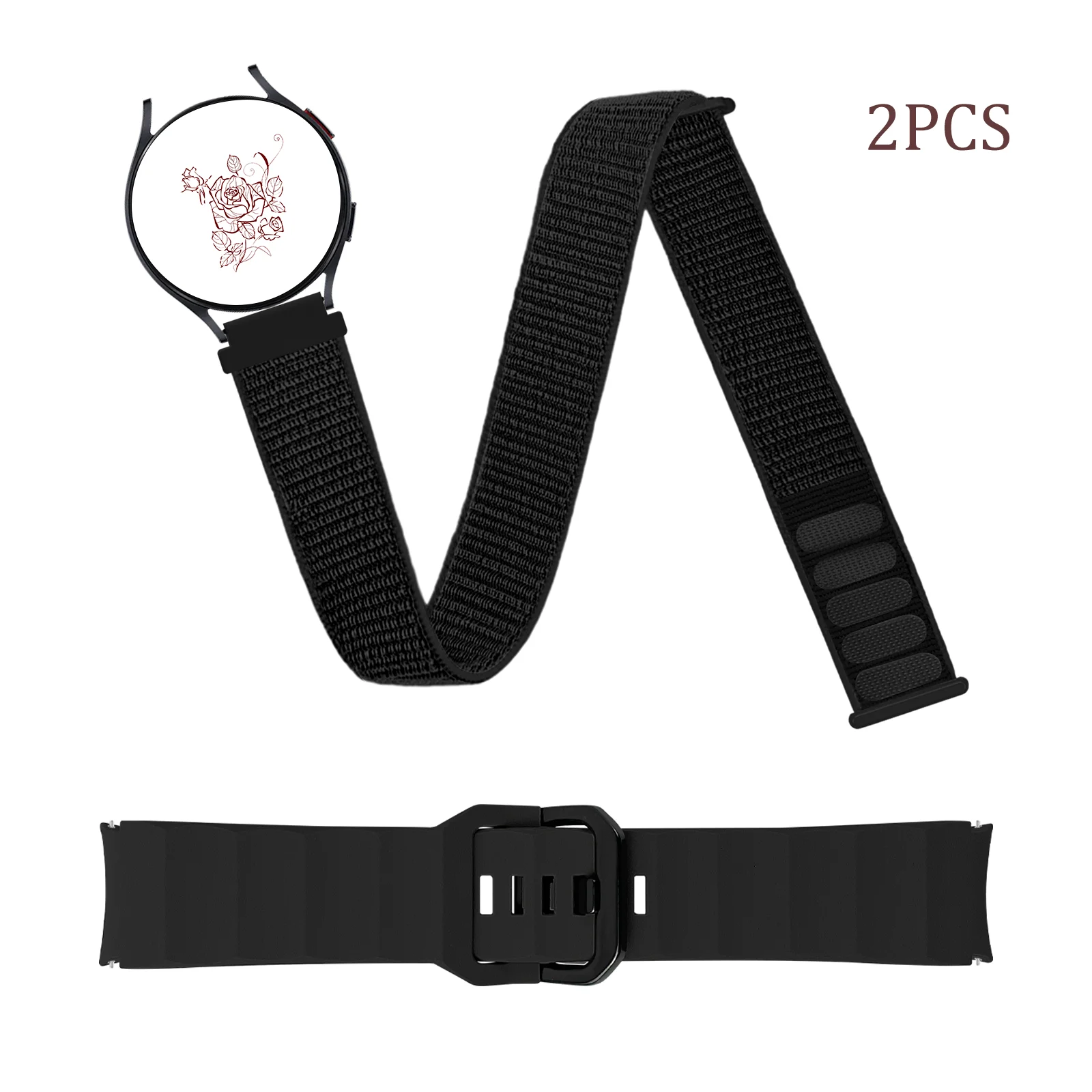 Sport-Silikonarmband + Armband für Samsung Galaxy Watch 7/6/5/4 40 mm 44 mm 5 Pro, offizielles Gapless-Band Galaxy Watch 6 4 Classic