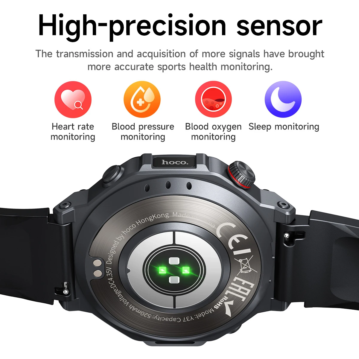 HOCO 1.43 inch AMOLED GPS Sports Touch Screen Watch Bluetooth 5.3 Heart Rate Sleep Oxygen Monitoring Call Version Smart Watch view 5