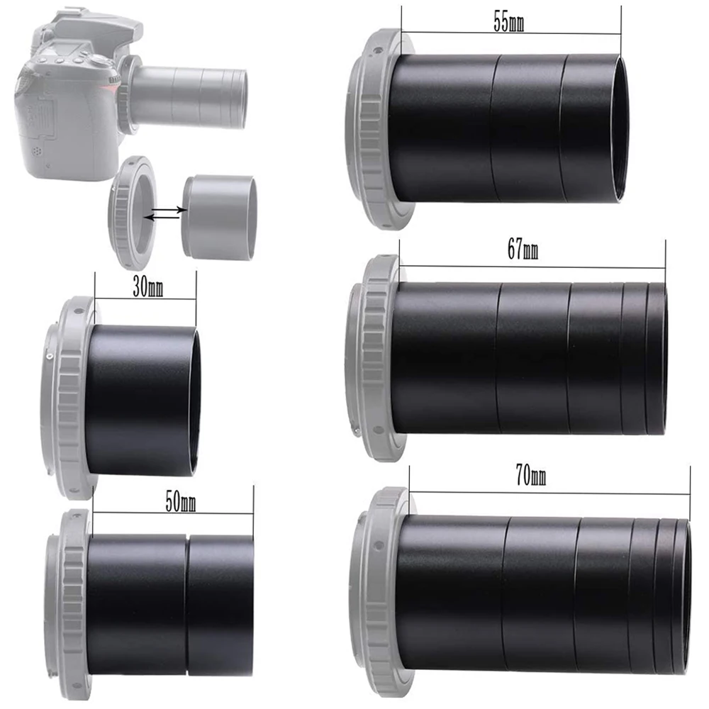 M42 Extension Tube for Cameras and Eyepieces - T2 Extension Tube Length 3 5 7 10 12 15 20 30mm M42x0.75 Thread on Both Sides