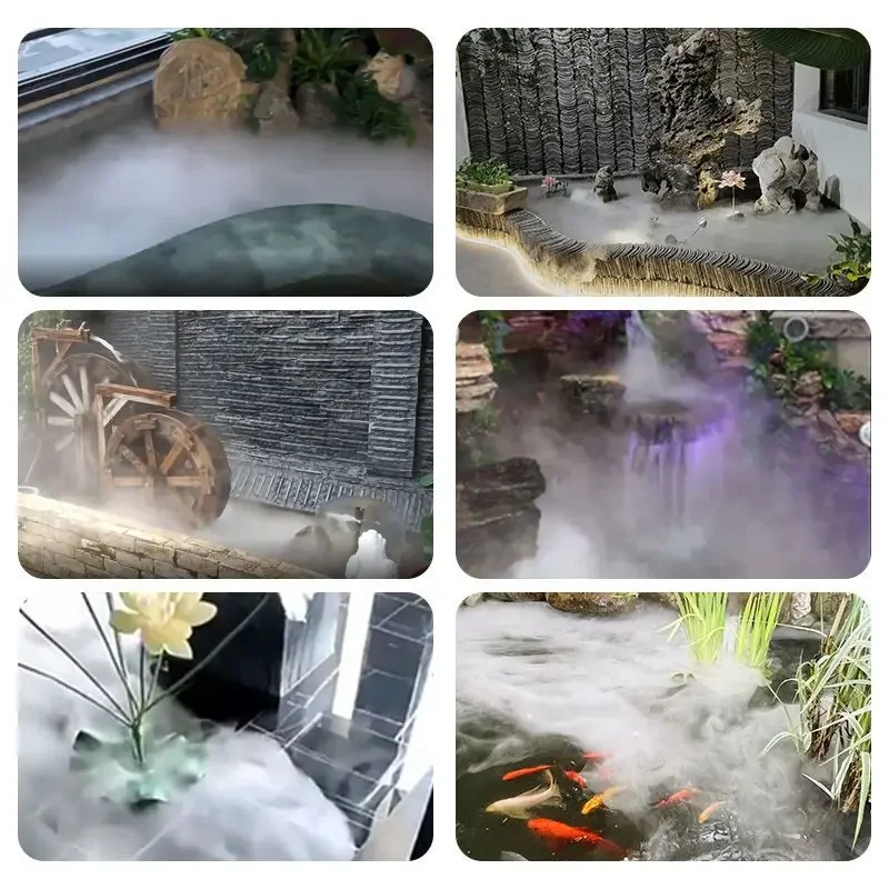 5-in-1 Mist Maker Fogger Ultrasonic Humidifier Fountain Rockery Gardening Bonsai Aquarium Pond Decor Atomizer Atomizing Heads