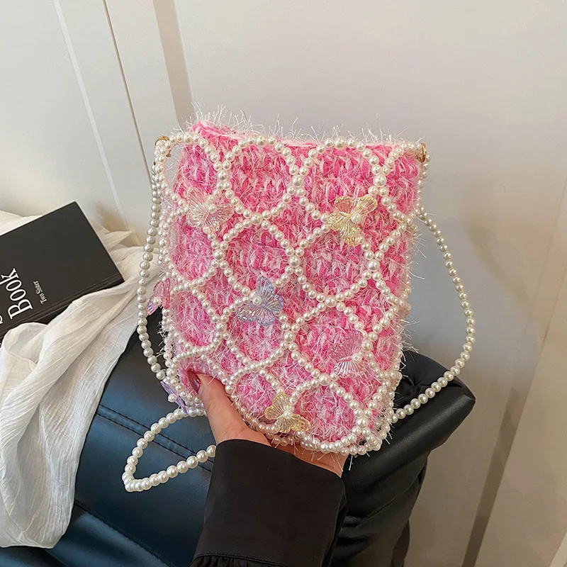 

2025 French Boho Beaded Bag for Women Minimalist Shoulder Crossbody Purse Fashionable Handbag