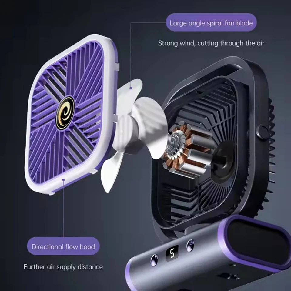 New Small Fan Desktop Office Car Silent USB Charging Mini Bedroom Kitchen Wall Mounted Fan JMF-9