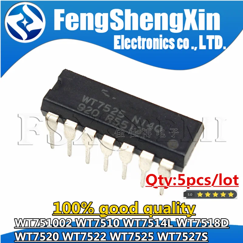 

5pcs/lot WT751002 WT7510 WT7514L WT7518D WT7520 WT7522 WT7525 WT7527S DIP Chips
