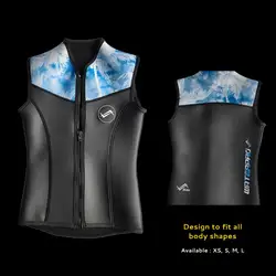 Water Pro 3mm Printed Vest Scuba Diving Water Sports Free Diving Wetsuit Woman