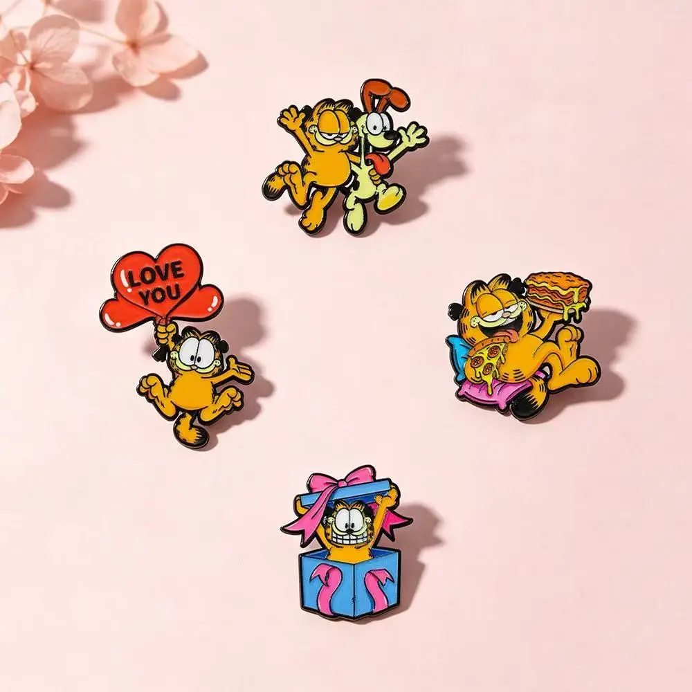 4PCS Cartoon Animated Character Enamel Pins Custom Cute Metal Brooches Lapel Badges Funny Party Jewelry Gift for Kids Friends