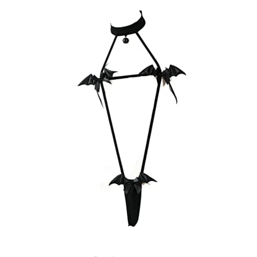 

JasmyGirls Anime Lingerie Sexy Devil Cosplay Costume Halloween Micro Bikini Kawaii Bra Panty Japanese Bat Slingshot Gothic Outf