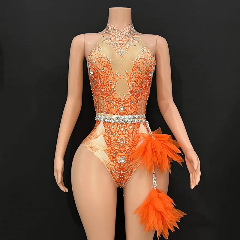 Sexy gogo dançarino outfit glitter bodysuit showgirl desempenho wear boate bar clubwear festival festa rave roupas vdl4897