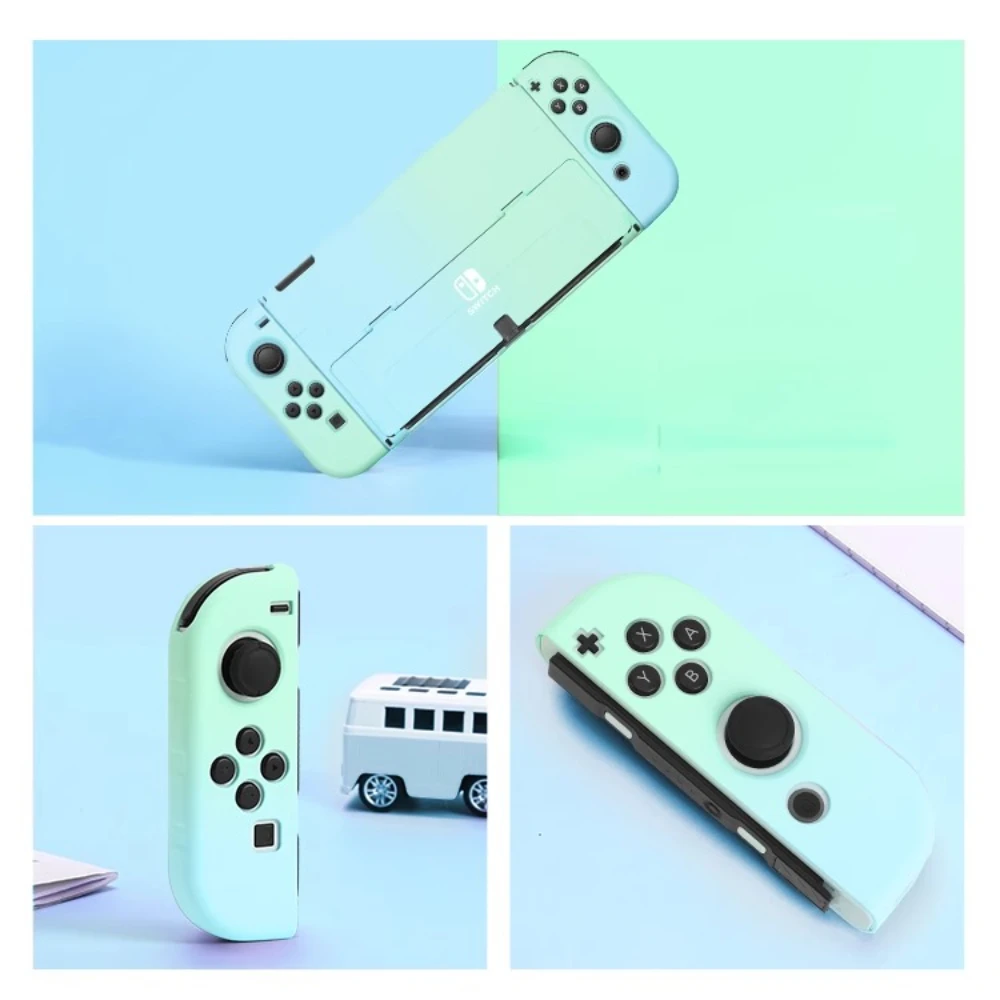 新しいケースカバー Nintendo Switch OLED 新しいノンスリップスリム PC TPU シリコーン保護コントローラカバーケースプロテクターアクセサリー