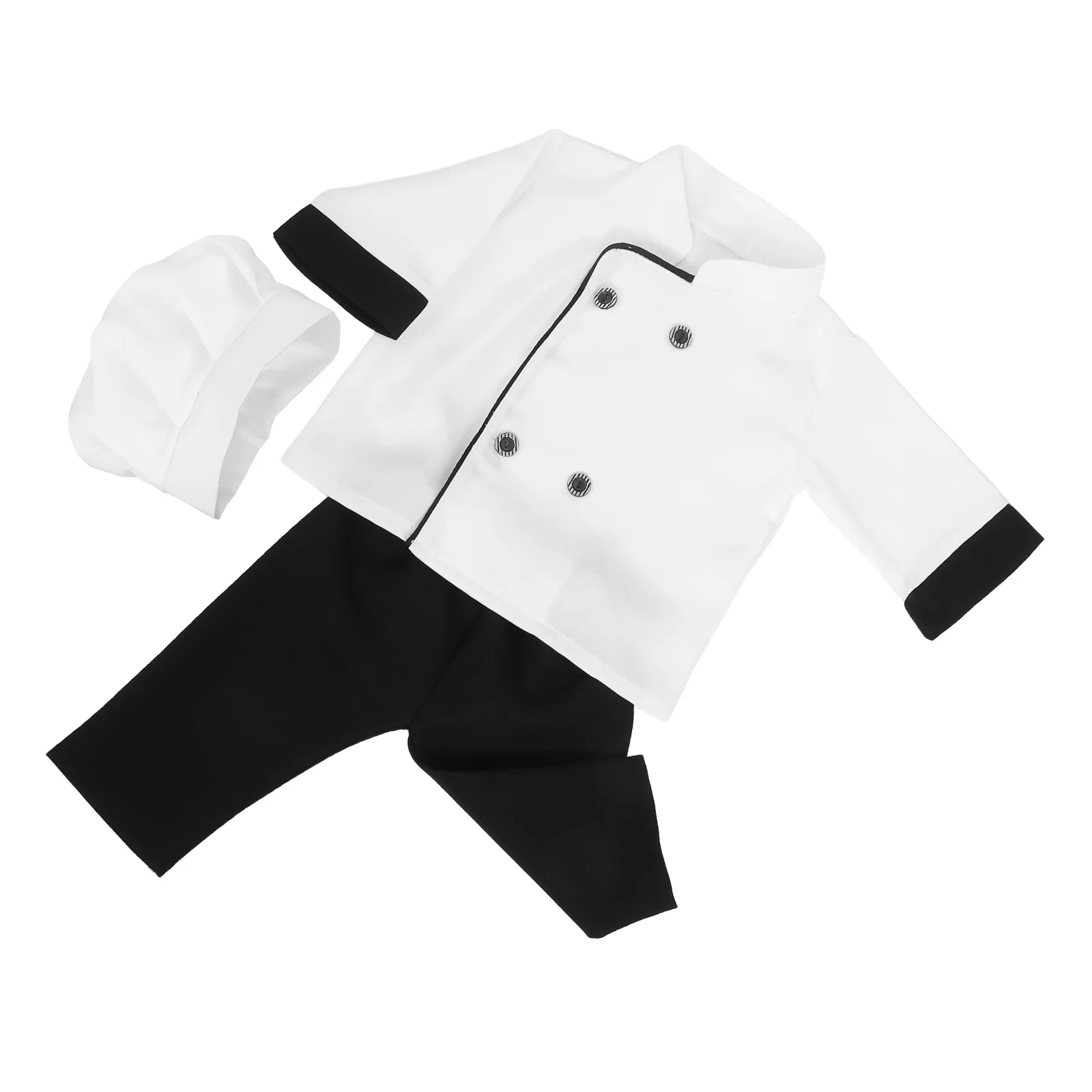 

1Set Baby Photography Prop Newborn Chef Clothes Infant 100 Days Photoshoot Cute Chef Outfit Pants Hat Photo Prop Newborn Girl