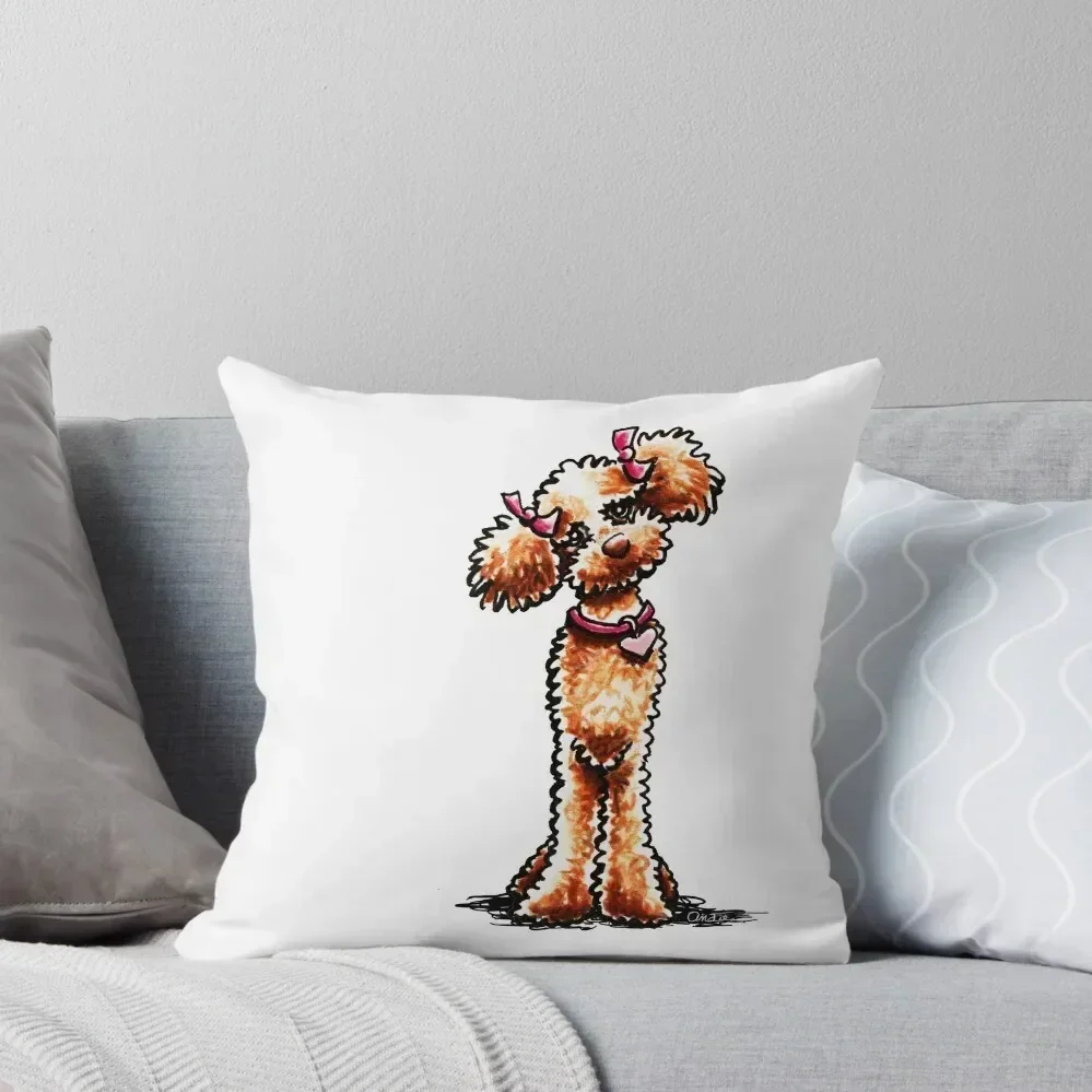 Girly Apricot Poodle Throw Pillow Cushions Home Decor Decorative Sofa Cushions Cushion Child Custom Cushion Photo pillow