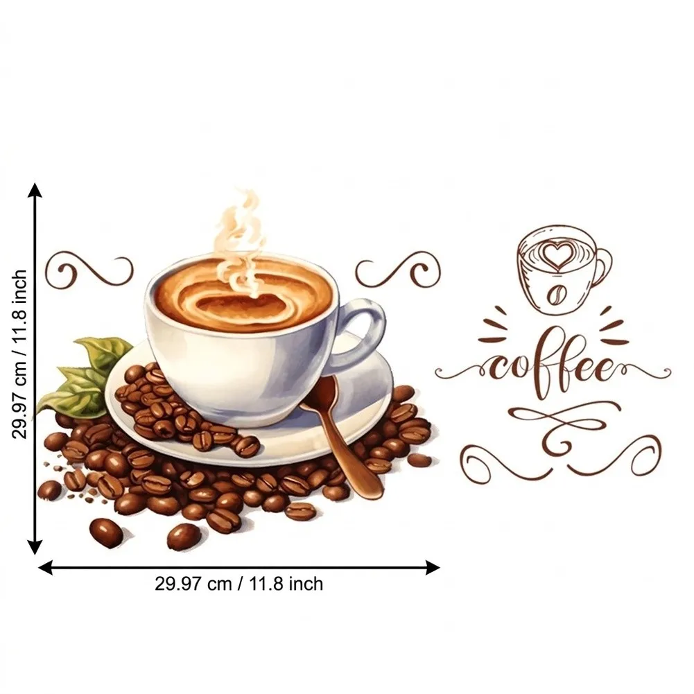 Interior Design Cafe Vinyl Art Decals Vinyl Art 30*30cm Brand New Slight Color Deviation Easy To Remove For Cafe