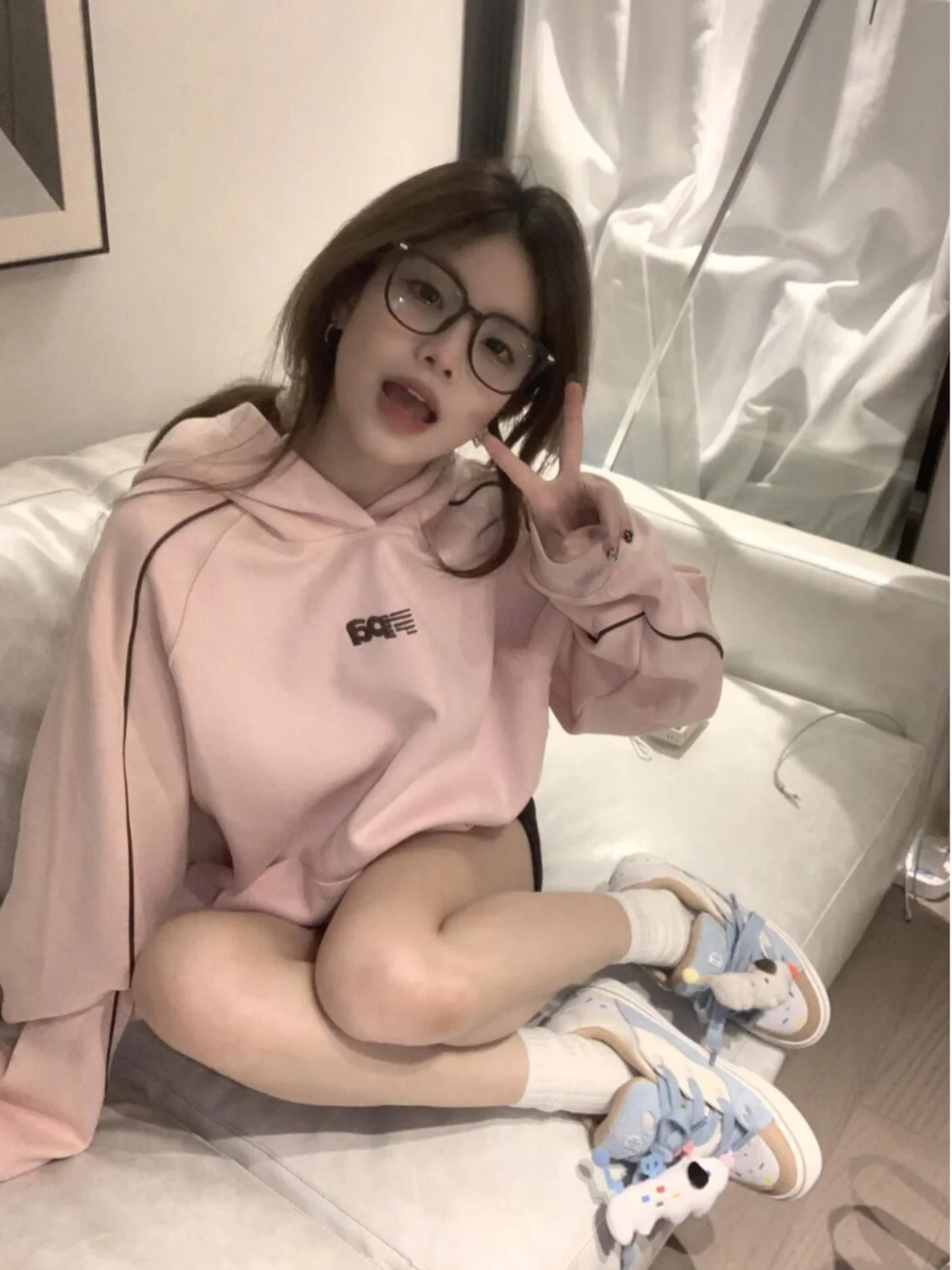 

Утепленная флисовая толстовка с капюшоном для женщин, зимняя, большого размера, с милым дизайном в стиле Spicy Girl, верхняя одежда, топ, уютная и модная толстовка