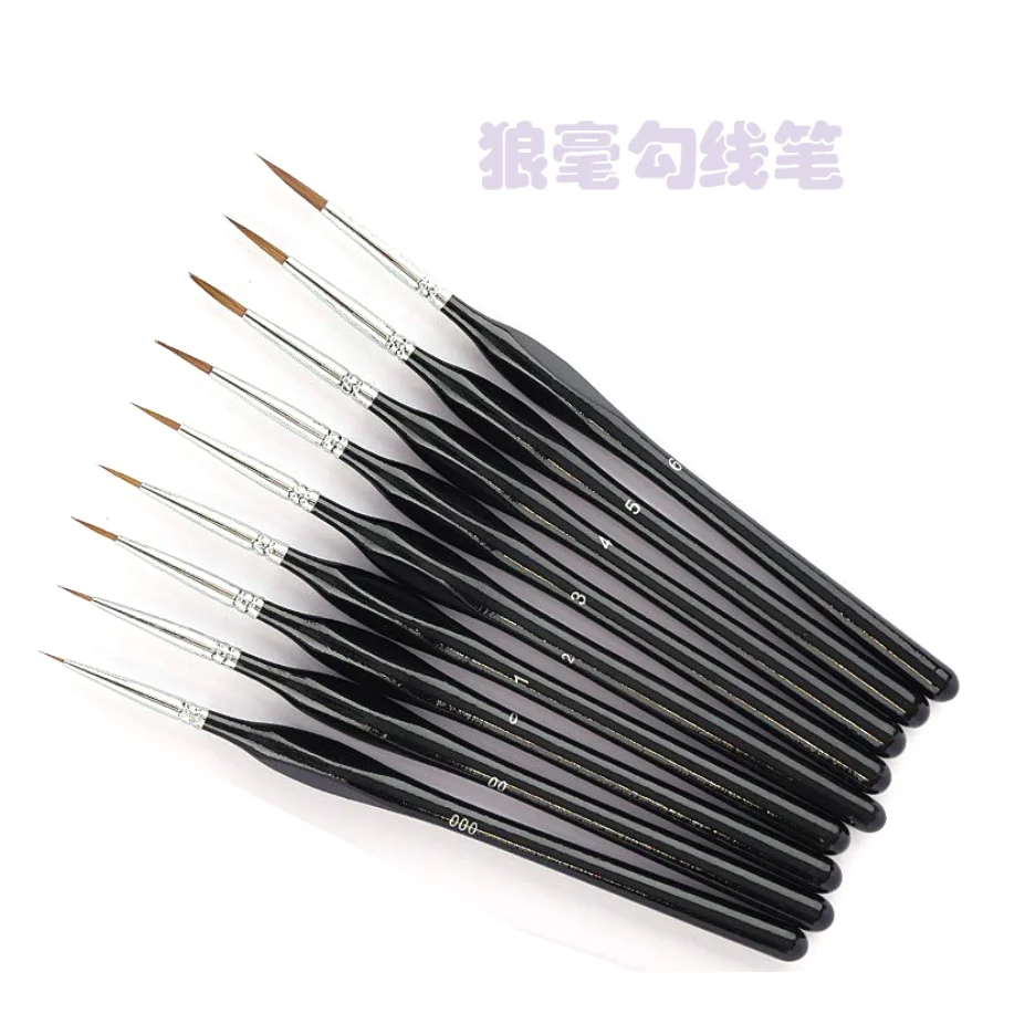 Ginflash 3pcs Watercolor oil Art Paint Brush nail art painting brush Self Moistening Calligraphy Pen Claborate-style painting