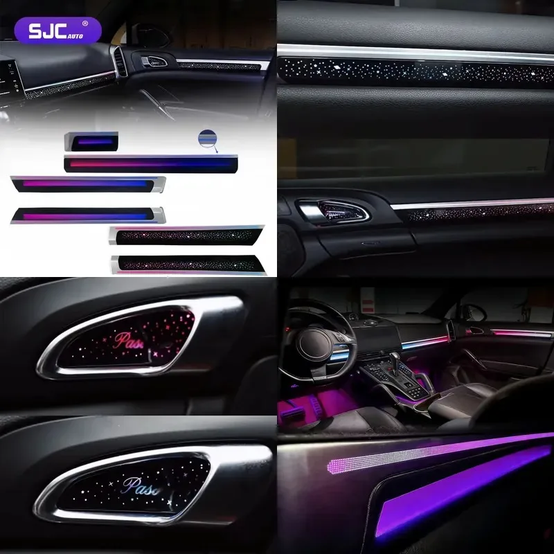 Hot Sale SJC Car Ambient Light for Cayenne 2010-2017 LHD/RHD Auto Interior 64 Color Starry Sky Dynamic Symphony LED