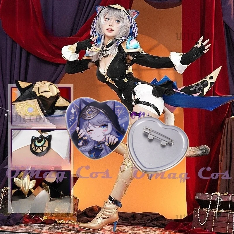 

Cipher Cosplay Uniform Wig Hat Shoes Full Set Halloween Party Carnival Outfit for Women Girls