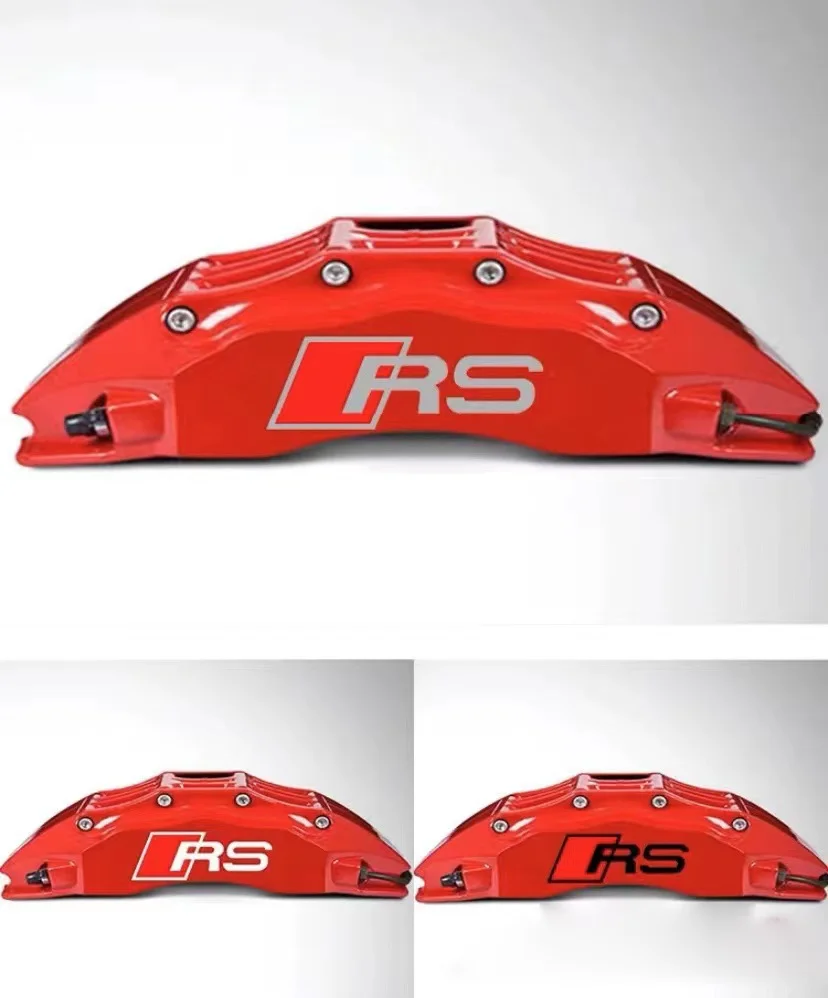 New Car Goods Brake Caliper Badge Sticker Decoration Sticker Decal For Quattro For Audi S3 S4 S5 S6 S7 S8 RS3 RS4 RS5 RS6 RS7 RS view 6