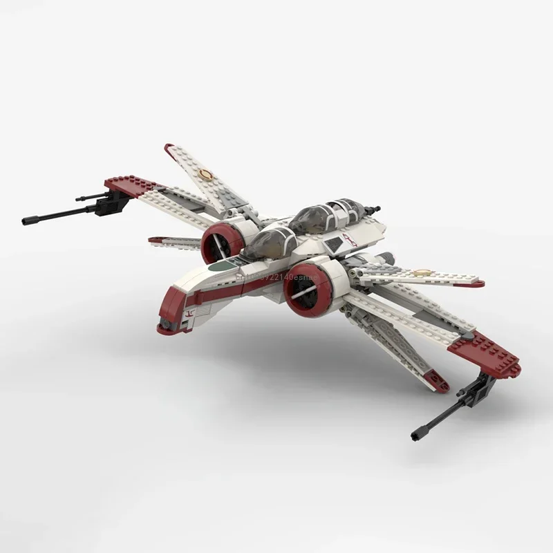 696-teiliger MOC 8088 Weltraum-Kampfjet ARC-170 MOD Modellbausatz Technik-Bausteine DIY Kreatives Zusammenbau-Spielzeug Geschenke