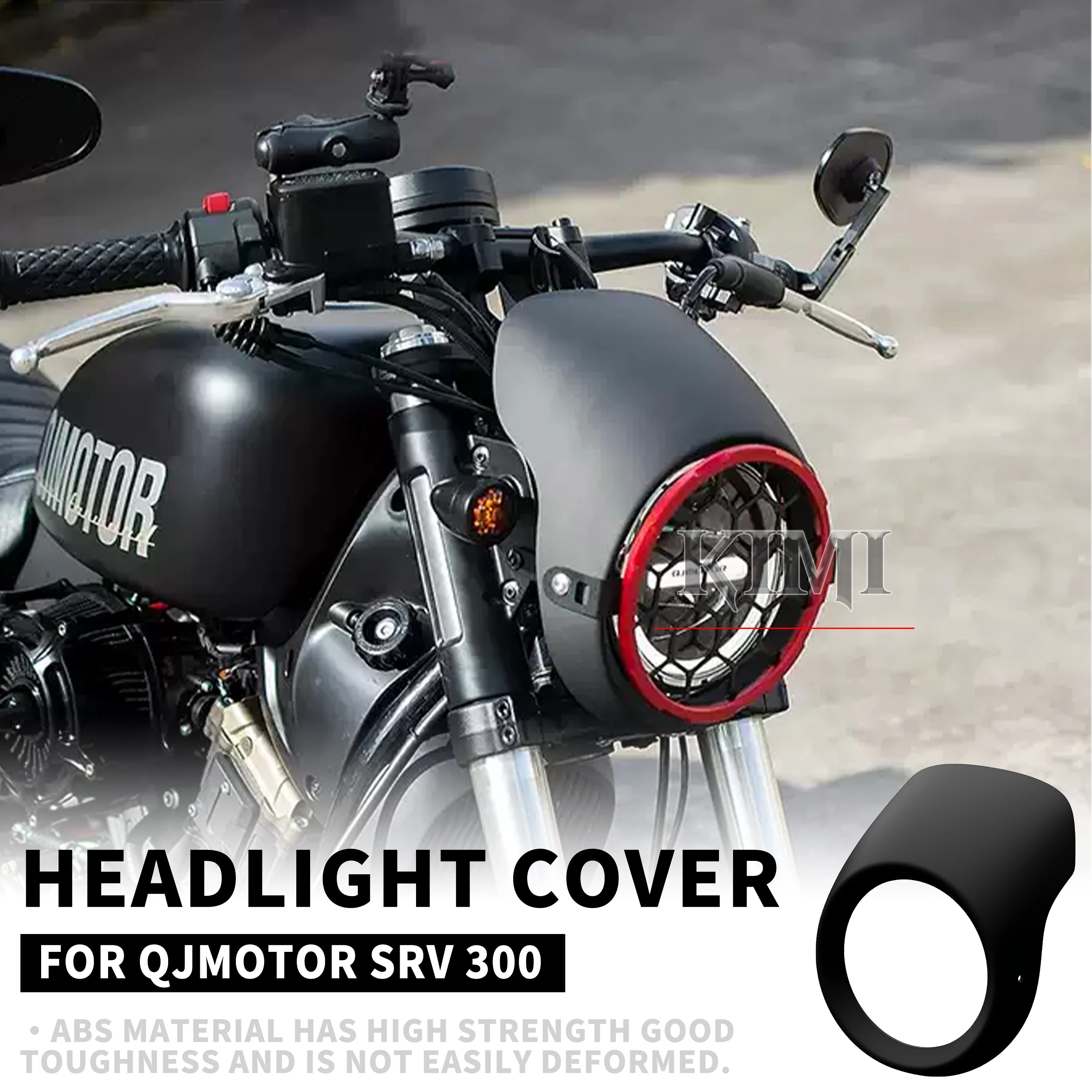 Image of Für QJMOTOR SRV 300 Motorrad Modifikation Scheinwerferabdeckung Scheinwerfer Dekorative Schweinekopfabdeckung Frontscheibe Zubehör