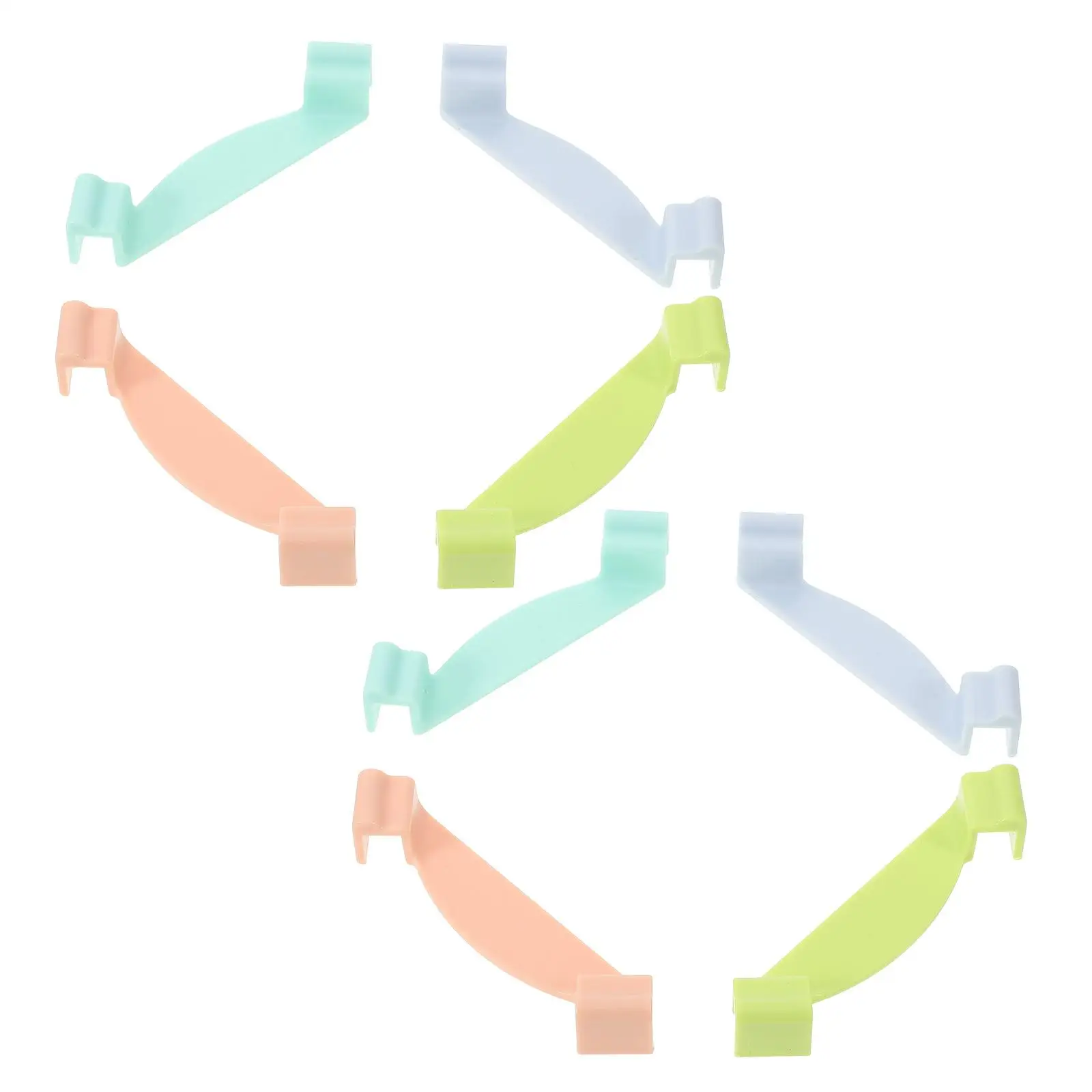 

8 Pcs Storage Basket Overlay Buckle Stacking Clips for Boxes Shoe Cabinet Handle Clothes Organizer Abs