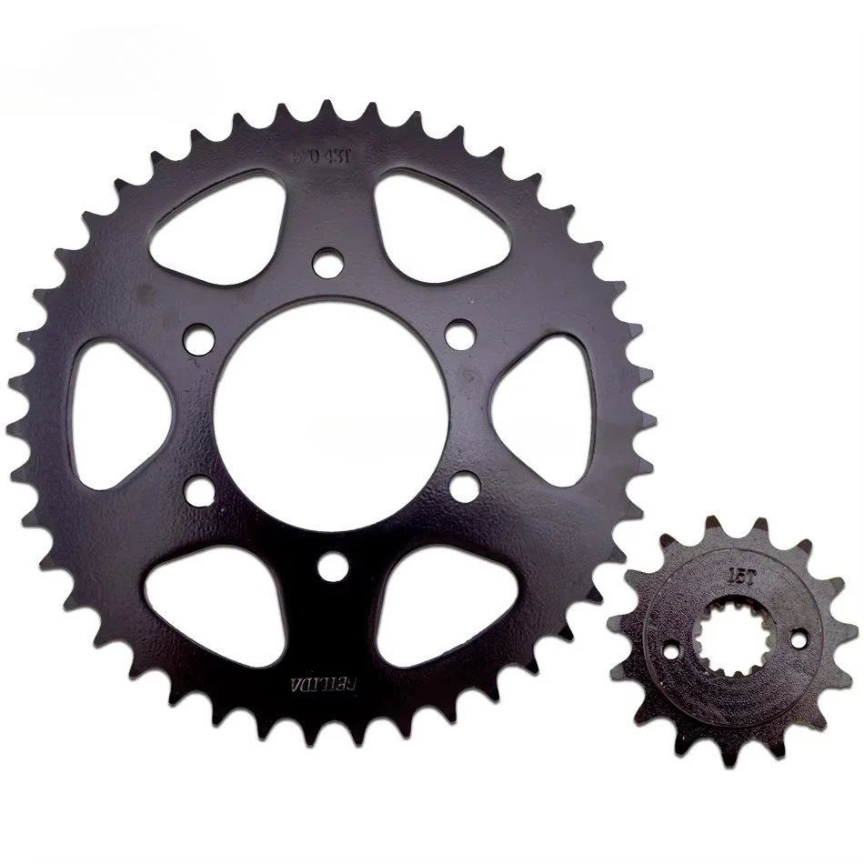 

43/15 Tooth 520 Gold O Ring Chain Steel Sprocket Kit ZX-6R/ZX636Motorcycle Repair Parts - Transmission System Gear